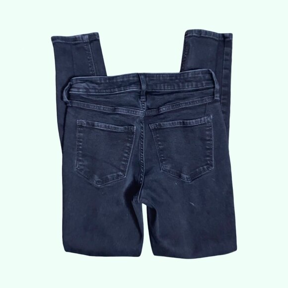 Sz.2*Old Navy*RockStar Super Skinny Ripped-Up Black Jeans - Picture 3 of 3